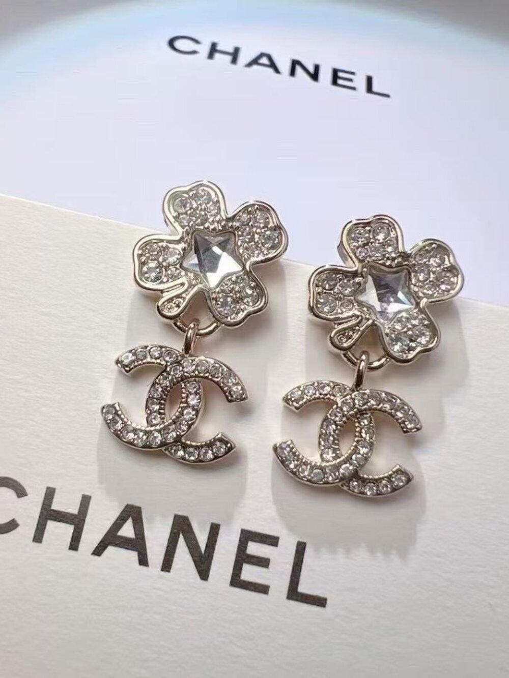 CHANEL Clover and Five-Pointed Star Earrings